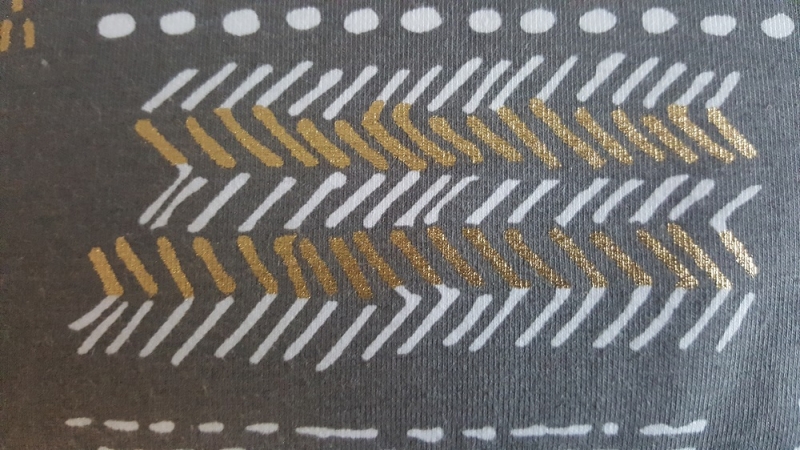 Baumwolljersey Dots and Stripes Mix, grau"