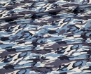 Baumwollstoff Camouflage blau