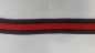 Preview: Streifenband, Zierband 25mm schwarz/rot