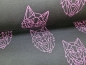 Preview: Alpenfleece Wolf geo- black/pink