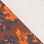 Preview: Woven vi silky satin Japanese flower orange