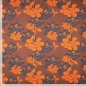 Preview: Woven vi silky satin Japanese flower orange