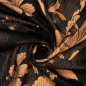 Preview: Woven vi silky satin Japanese flower schwarz/braun