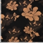 Preview: Woven vi silky satin Japanese flower schwarz/braun