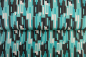 Preview: Baumwolljersey Retro blau/schwarz