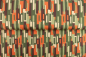 Preview: Baumwolljersey Retro braun/orange/grün