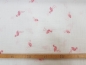 Preview: Musselin Stoff Flamingo Double Gauze bestickt
