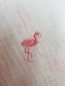 Preview: Musselin Stoff Flamingo Double Gauze bestickt