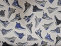 Preview: Baumwollstoff beschichtet Chucks black&blue