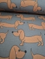Preview: TASCHEN & RUCKSACKSTOFF Dackel dunkel 100% Polyester