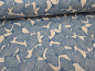 Preview: Canvas beschichtet - Ginkoblatt blau