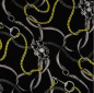 Preview: VISKOSE TWILL DRUCK GOLDEN CHARMS