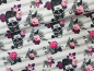 Preview: Skulls/Totenkopf mit Rosen auf Streifen French Terry/Sommersweat