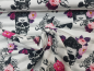 Preview: Skulls/Totenkopf mit Rosen auf Streifen French Terry/Sommersweat