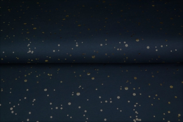 Jersey- Glitzer sparkle gold auf navy