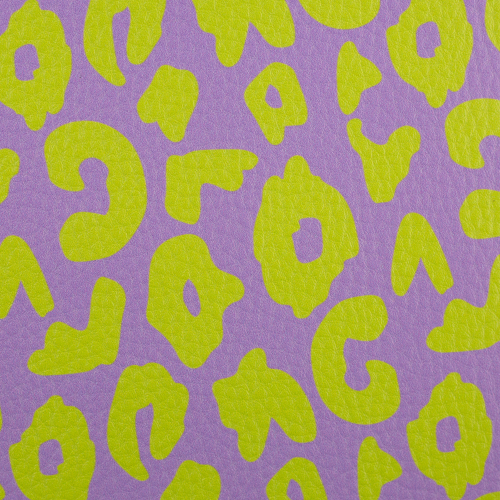 Kunstleder Happy Collection- lila/lemon Leo