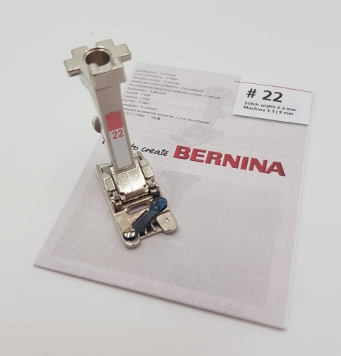 Bernina Schnürchenfuss Nr.22 mit 3 Rillen