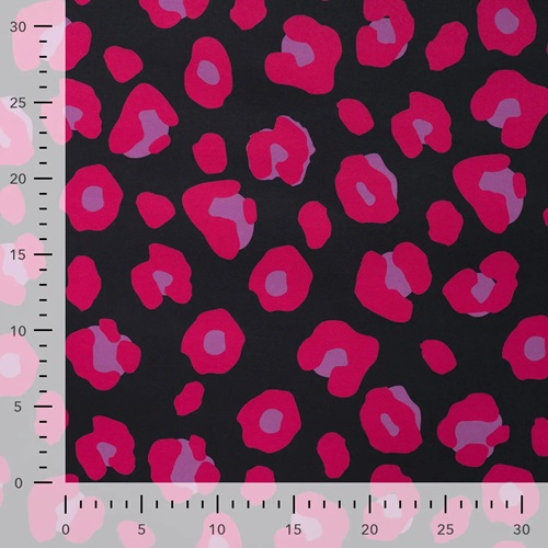 Softshell coulored leopard fuchsia
