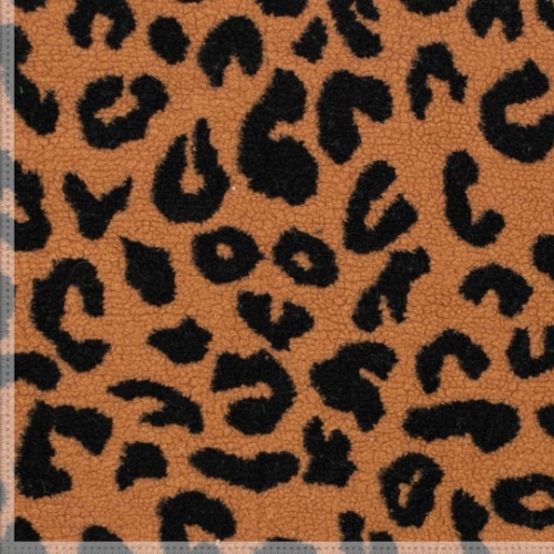 Teddy Leopard hellbraun - schwarz