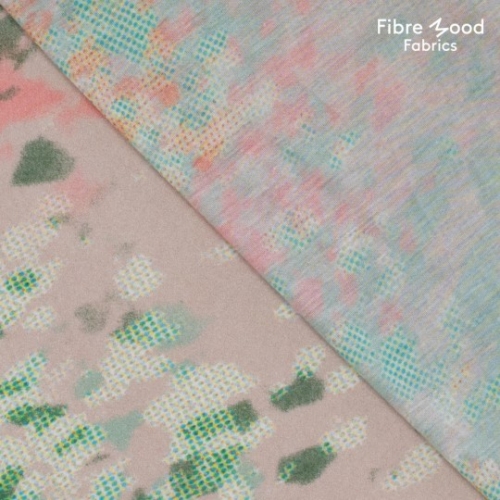 Fibre Mood - Viskose/Wolle Jersey dig thin tricot print