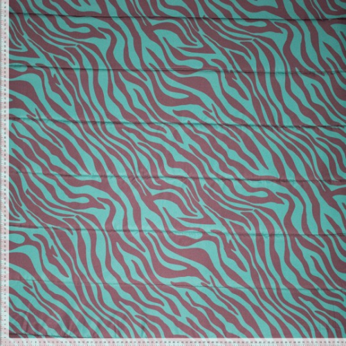 Woven pl quilted waterproof Moos zebra blue