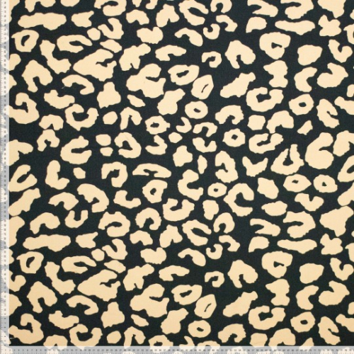 Knit pl/ea yoga sports leopard schwarz/beige