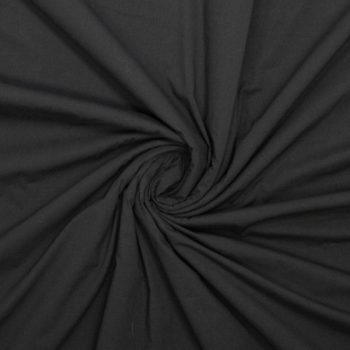 Fibre Mood - Gewebter Baumwollpopeline mit Paper-Touch schwarz