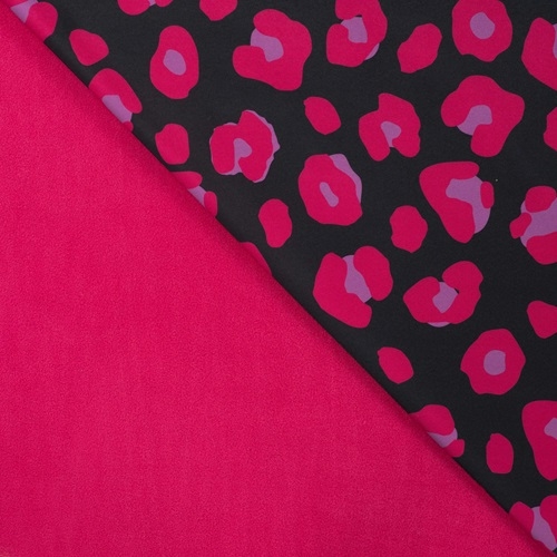 Softshell coulored leopard fuchsia