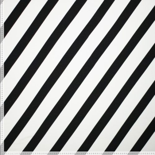 Knit co/ea french terry stripe black/white
