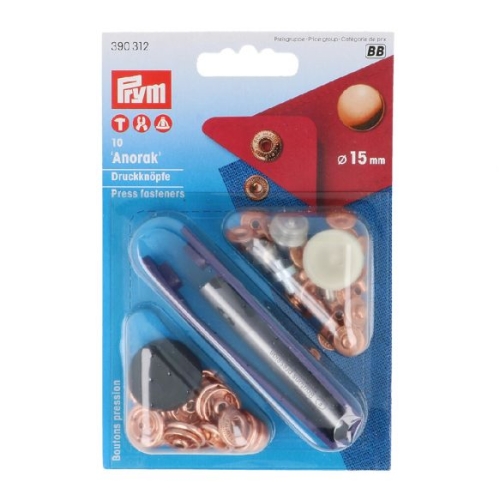 Prym Anorak Druckknöpfe verkupfert 15mm