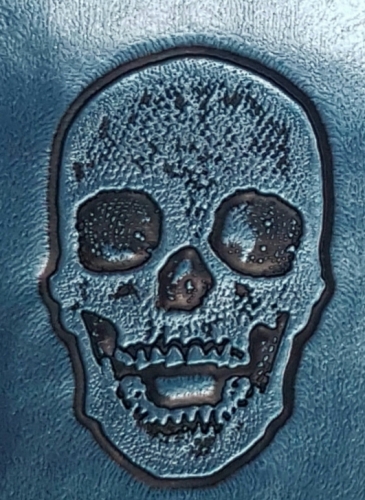 Skulls Totenkopf Kunstleder Hamlet blau