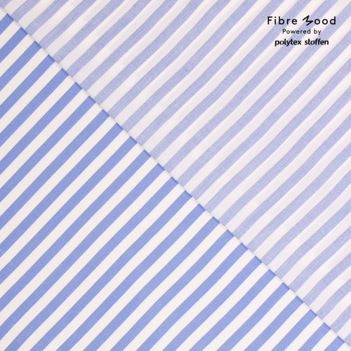 Fibre Moodn Viskose Webware Stripes Paulette blau-weiss