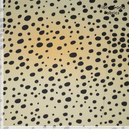 Fibre Mood woven modal/pl hyena - beige with black dots