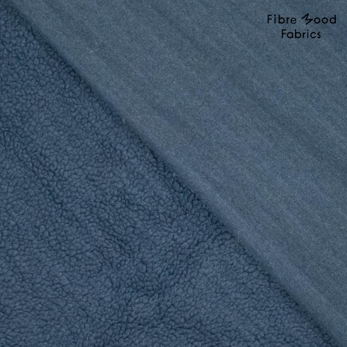 Fibre Mood knit polyester sheepskin jeans blau