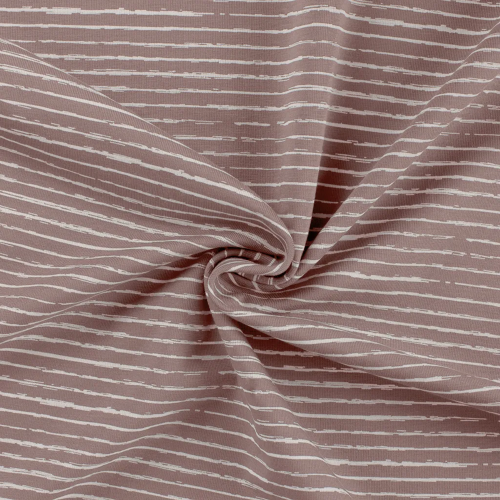 Baumwolljersey Jersey Stripe Dusty Rose