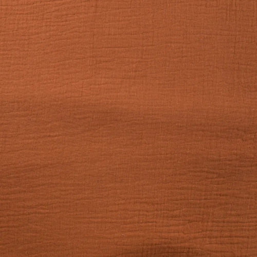 Baumwolle Musselin Uni Cognac