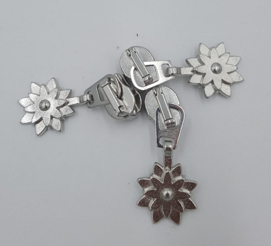 Schieber 6mm für Metallic Silber Blume