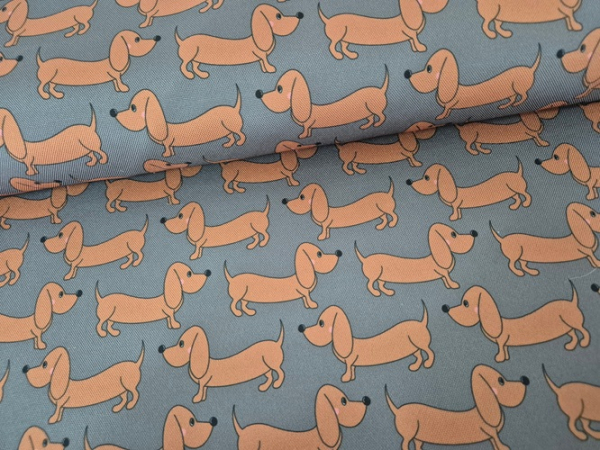 TASCHEN & RUCKSACKSTOFF Dackel dunkel 100% Polyester