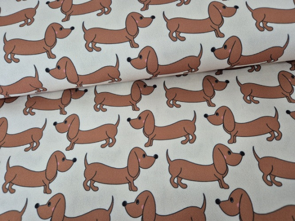 TASCHEN & RUCKSACKSTOFF Dackel hell 100% Polyester