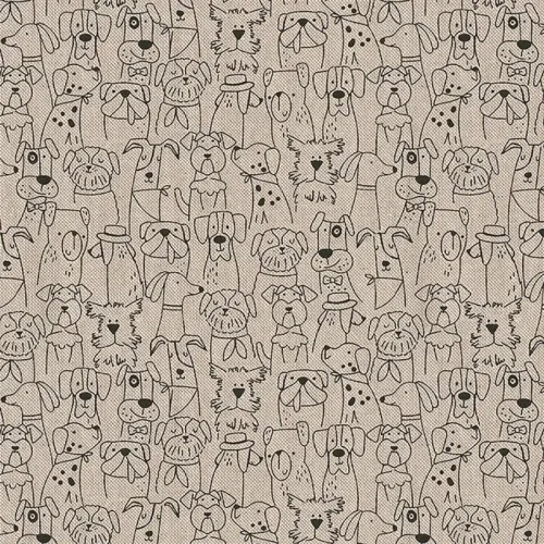 Canvas Dog Cartoon Line