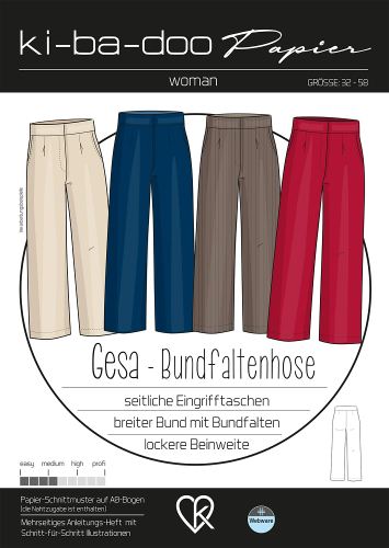 Bundfaltenhose Gesa | Größe 32-58