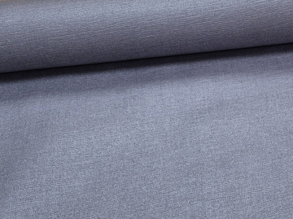 Wachstuch Leinen Uni grau-blau