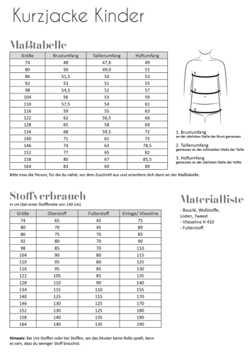 Fadenkäfer Kurzjacke Kinder