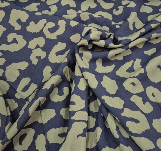 Viskose Leopard moosgrün