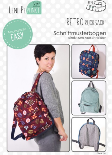 LENIPEPUNKT PAPIERSCHNITTMUSTER RETRO.RUCKSACK