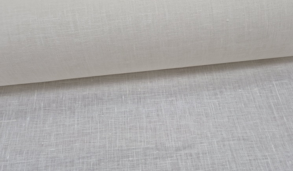 Wachstuch Leinen Uni weiss