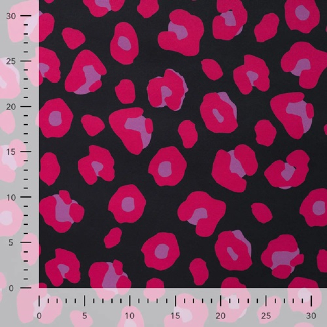 Softshell coulored leopard fuchsia