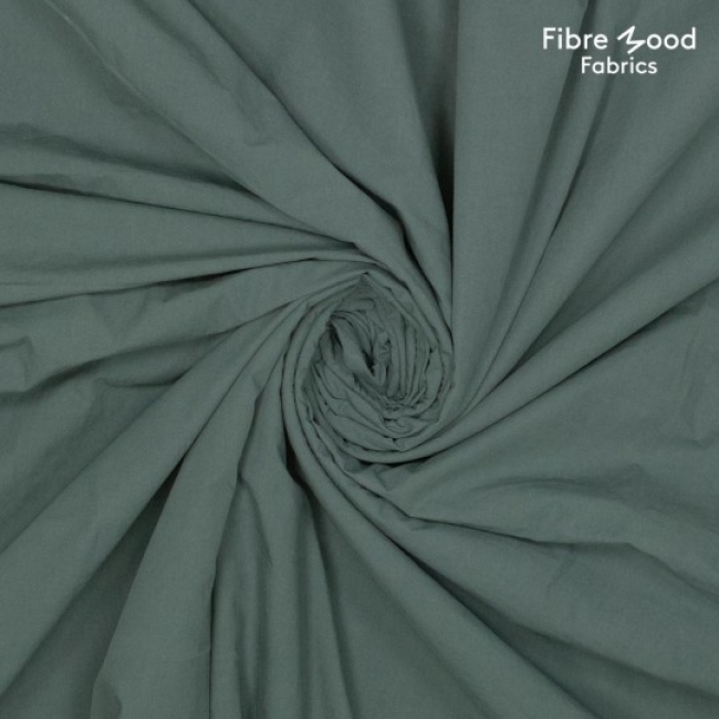 Fibre Mood - poplin Baumwolle stone washed tannengrün