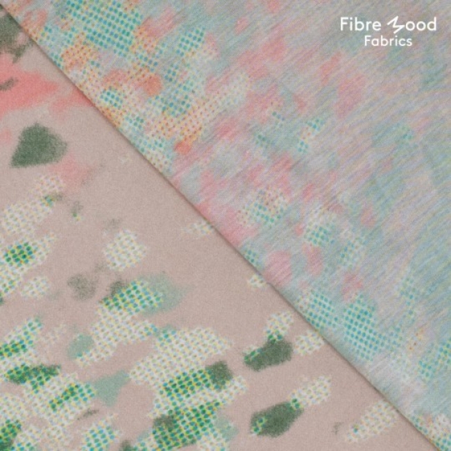 Fibre Mood - Viskose/Wolle Jersey dig thin tricot print