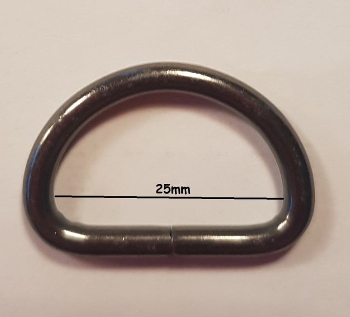 D-Ring 25mm anthrazit